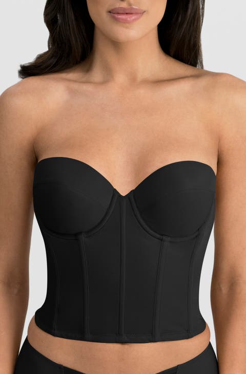 Brie Backless Strapless Ultra Low Back Bustier Bra