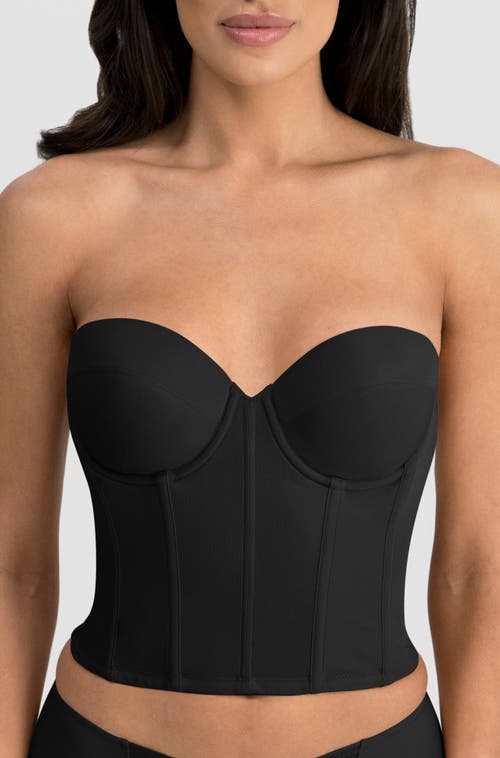 Dominique Intimates Brie Backless Strapless Ultra Low Back Bustier Bra In Black