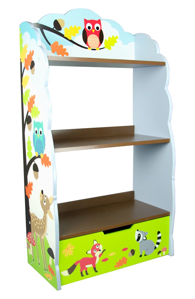 Teamson Kids Fantasy Fields Enchanted Woodland Wood Bookshelf, Main, color, 