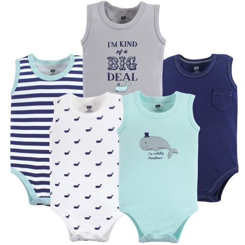 Hudson Baby Soft Cotton Sleeveless Bodysuits In Multi