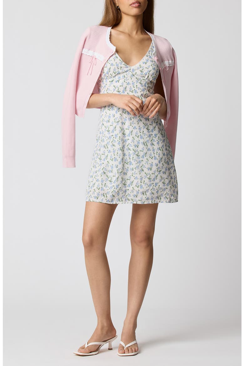 Floral Print Sleeveless Minidress, Main, color, PEONIE