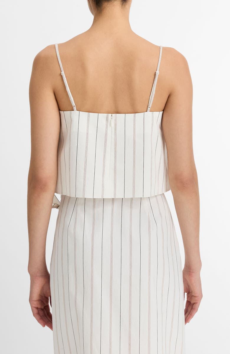Vince Seedling Stripe Drape Tank, Alternate, color, Off White/ Marigold