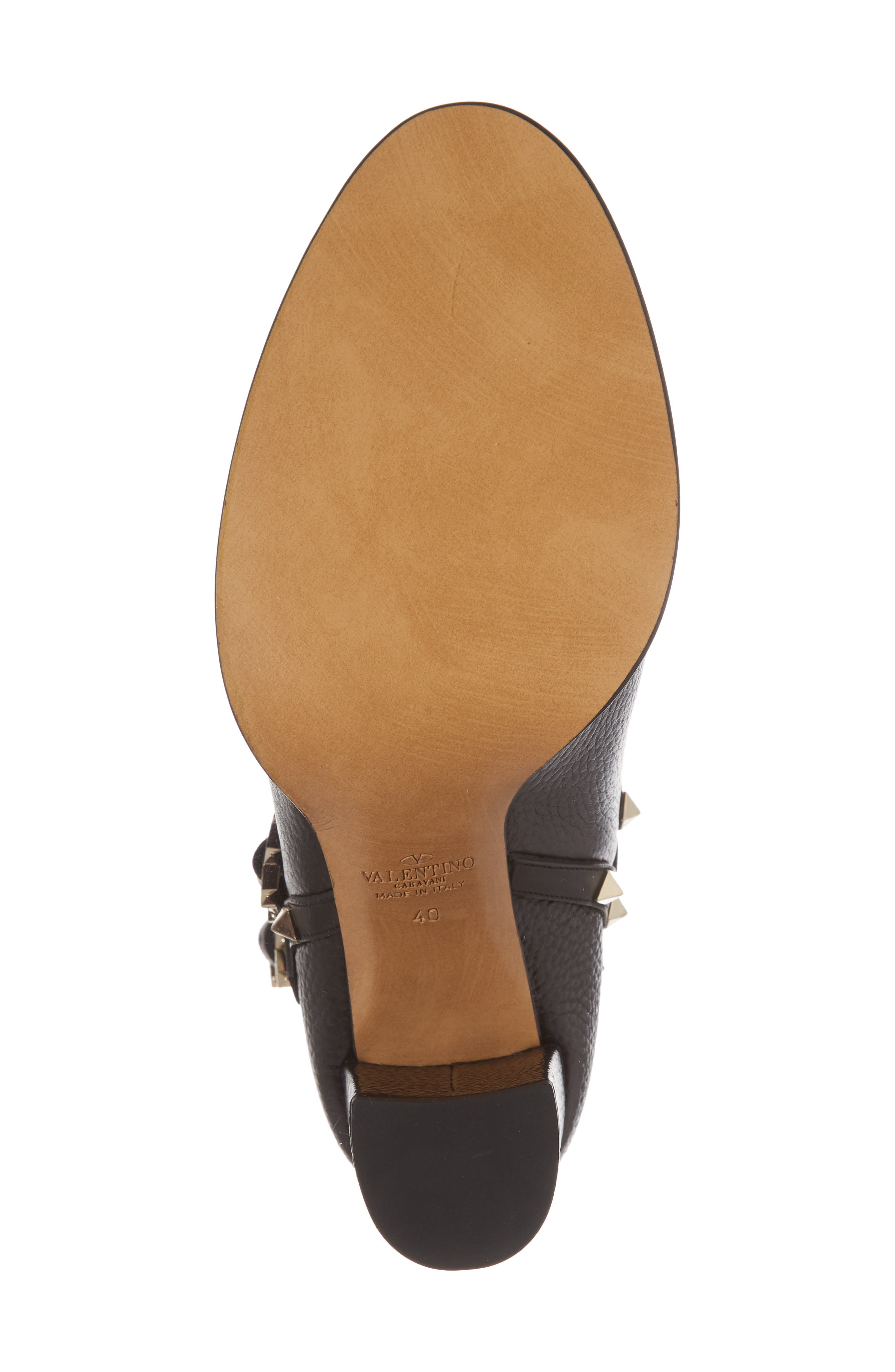 Valentino Garavani Rockstud Block Heel Bootie, Alternate, color, 