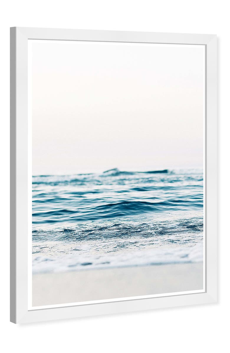 Wynwood Studio Mitad Sea Framed Art Print, Alternate, color, Blue