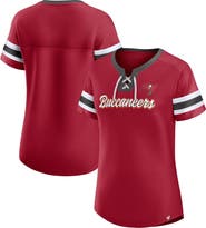 FANATICS Women's Fanatics Branded Red Tampa Bay Buccaneers Original State Lace-Up T-Shirt