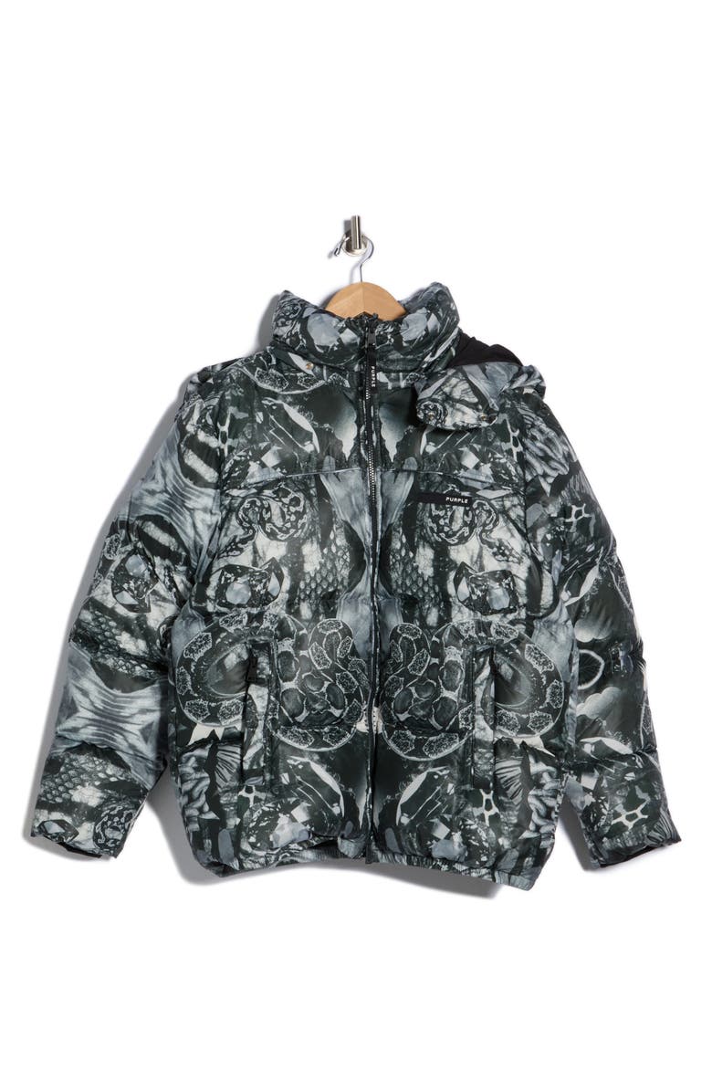 PURPLE BRAND Hooded Down Puffer Jacket, Alternate, color, P.s.o.h.p.j.h. J.b.m