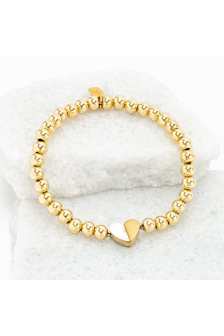 Give Hope Beaded Bracelet, Main, color, Gold