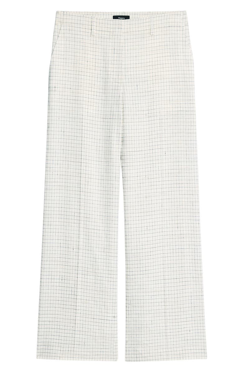Theory St Classic Check Pants, Alternate, color, Natural Multi