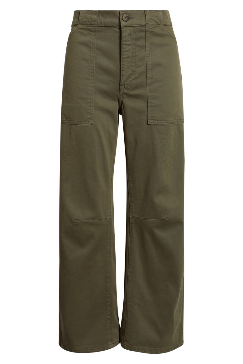 Darted Barrel Leg Pants, Alternate, color, FADED IVY