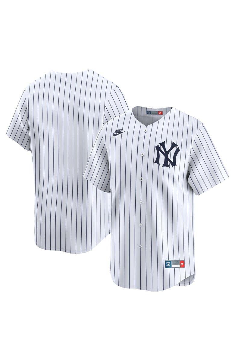 Nike Men's Nike White New York Yankees Throwback Cooperstown Collection Limited Jersey, Alternate, color, 
