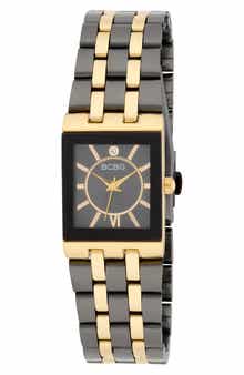 BCBG Modern Link Quartz Two-Tone Bracelet Watch, 34mm