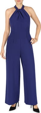 Julia Jordan Halter Neck Wide Leg Jumpsuit