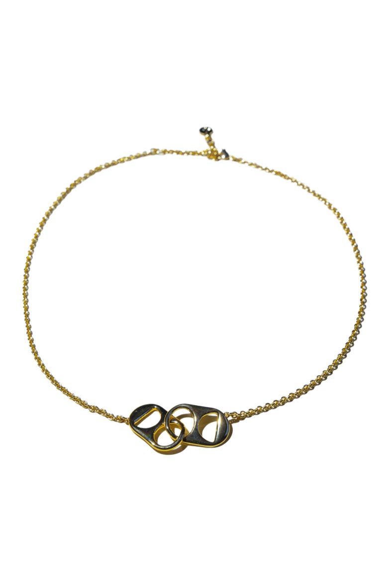 Soda Tab Necklace, Alternate, color, Gold