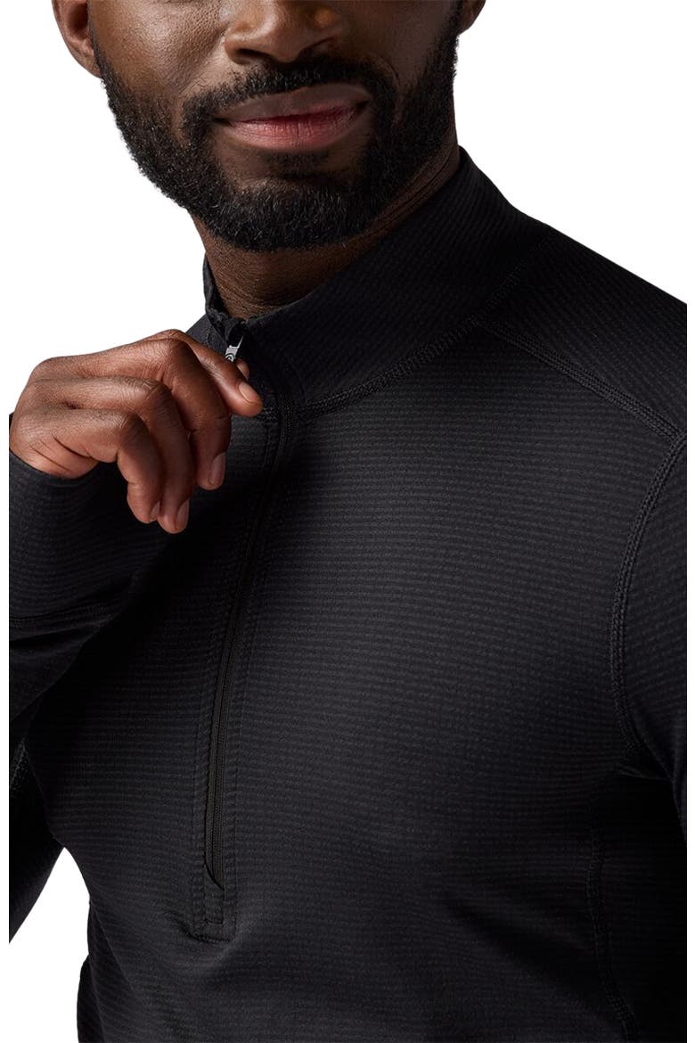 Pines Micrrid Ultra-Lt Baselayer 1/4-Zip Top - Men's, Alternate, color, Black