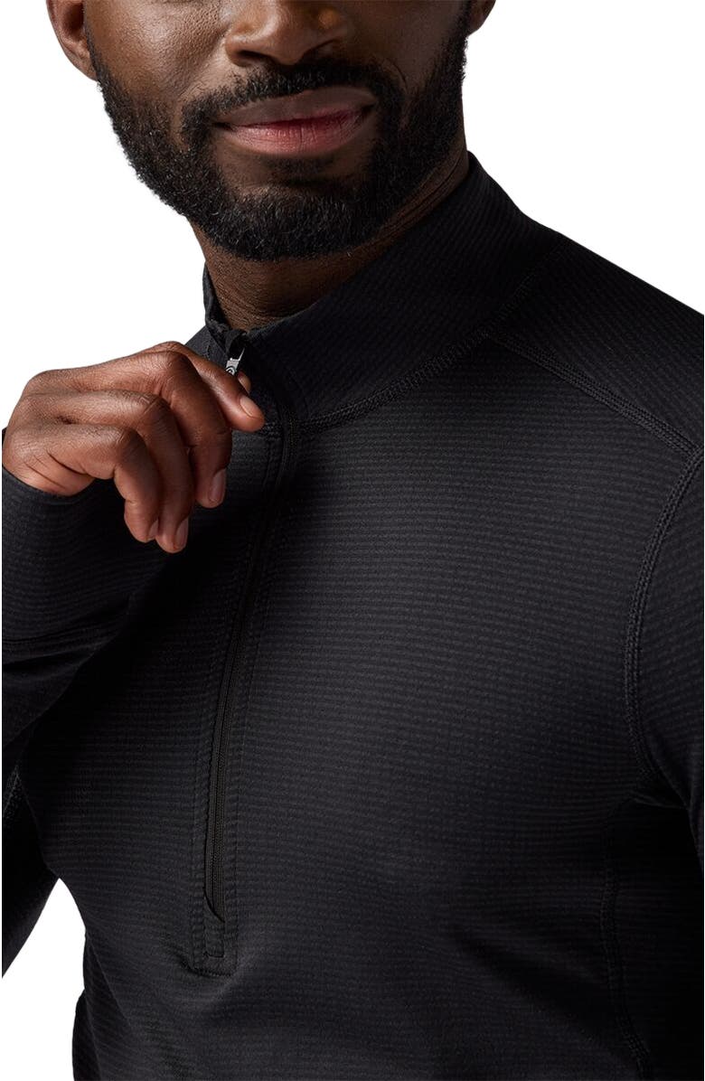 Backcountry Pines Micrrid Ultra-Lt Baselayer 1/4-Zip Top - Men's, Alternate, color, Black