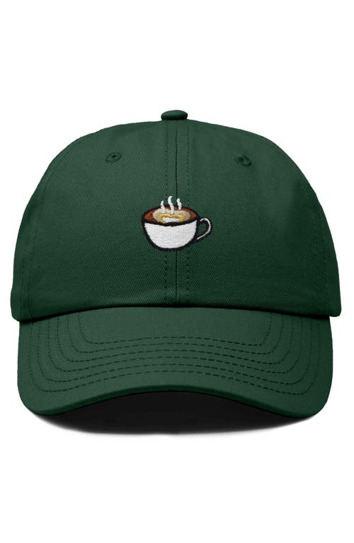 Dalix Cappuccino Embroidered Casual Cap In Dark Green
