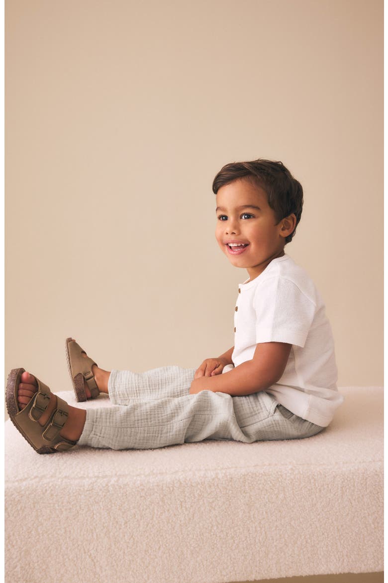 Kids' Cotton Gauze Drawstring Pants, Alternate, color, NEUTRAL