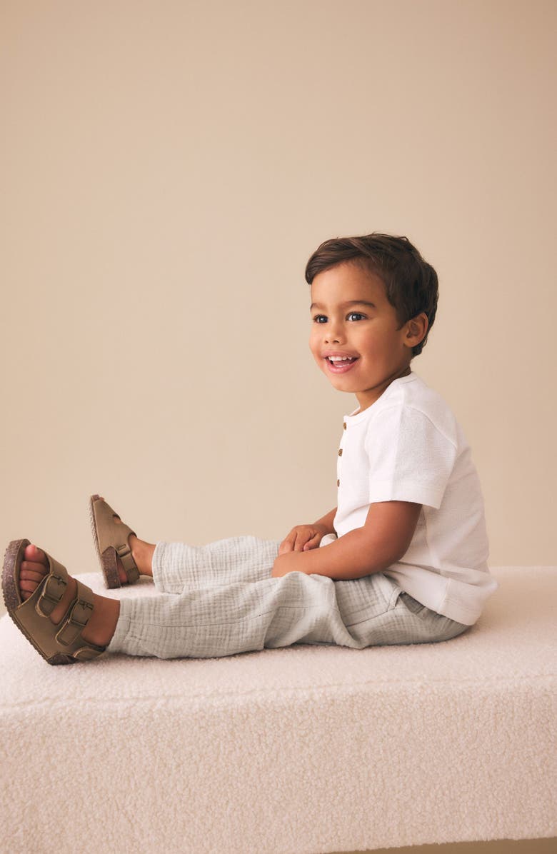 NEXT Kids' Cotton Gauze Drawstring Pants, Alternate, color, Neutral