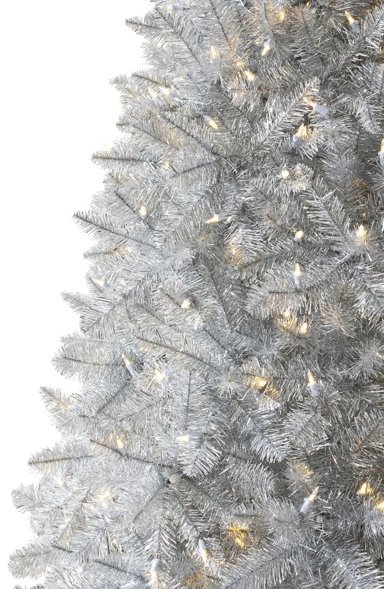 TREETOPIA Artificial Silver Stardust Tinsel Tree, Alternate, color,