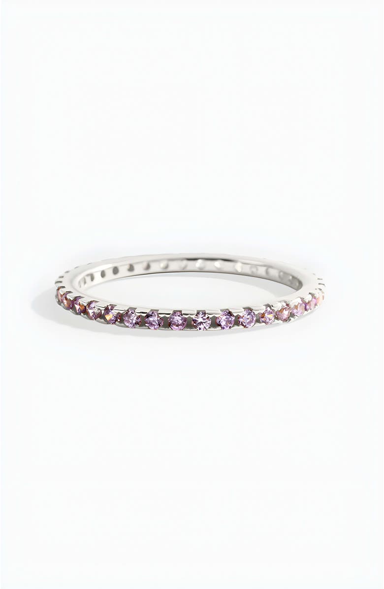 Mint & Lily June Birthstone Eternity Stacking Ring, Alternate, color, 925 Sterling Silver