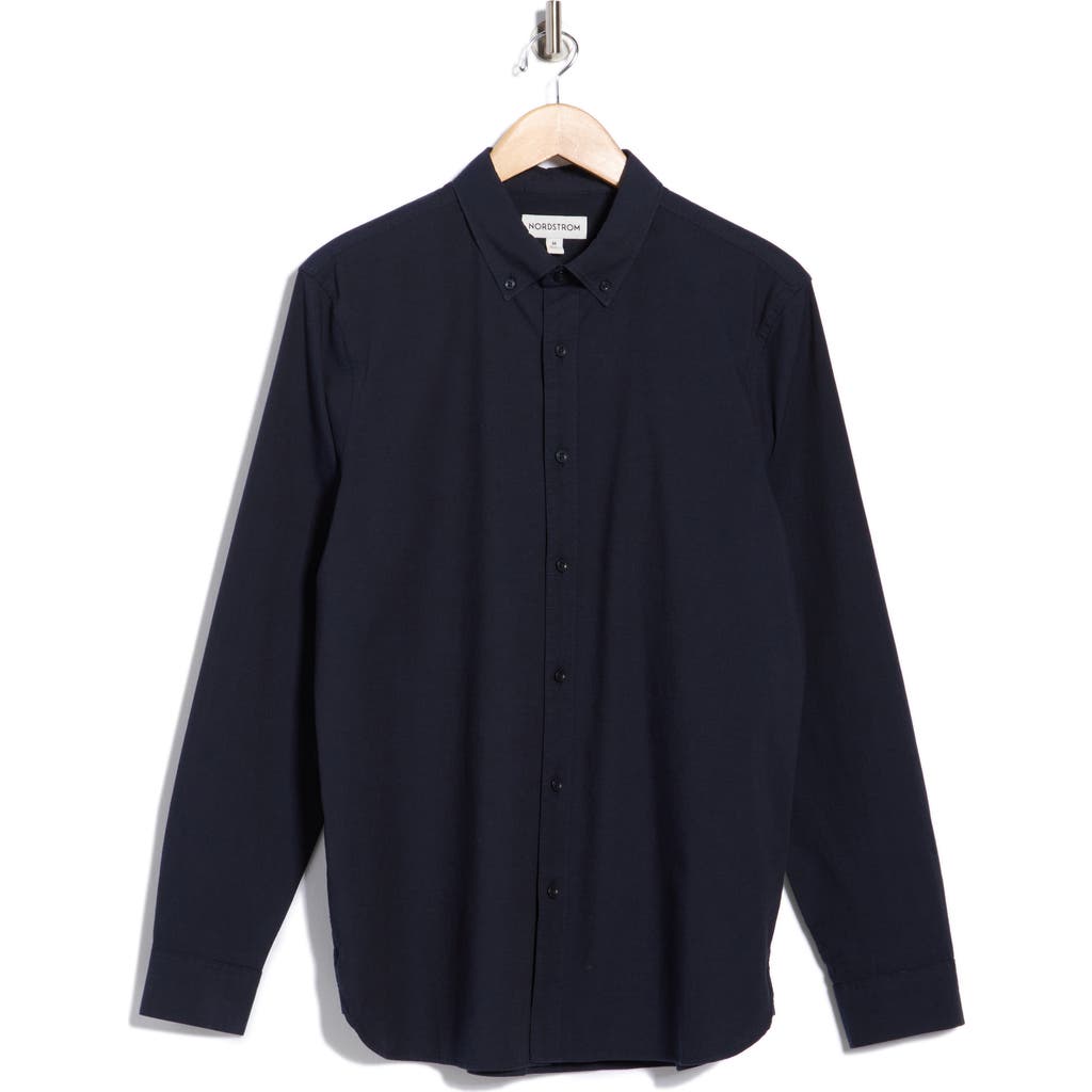 Nordstrom Stretch Cotton Button-down Oxford Shirt In Blue