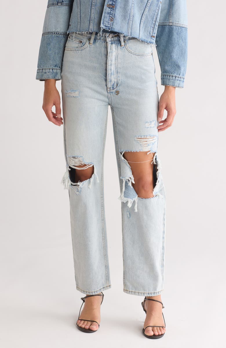 Ksubi Brooklyn Ripped Straight Leg Jeans, Main, color, 