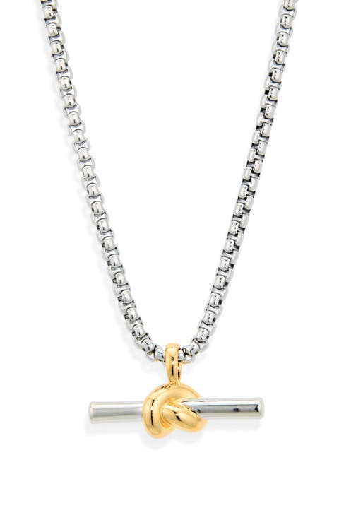 x Lucy Williams Chunky Knot T-Bar Necklace