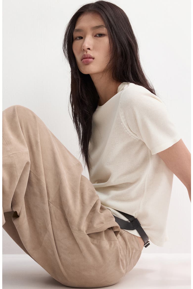 Short Sleeve Sweater, Alternate, color, ECRU