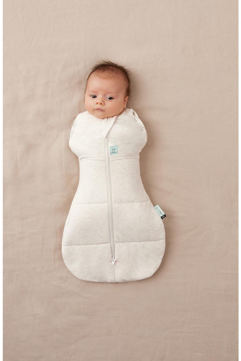 2.5 TOG Cocoon Stretch Organic Cotton Convertible Swaddle Bag, Alternate, color, OATMEAL MARLE