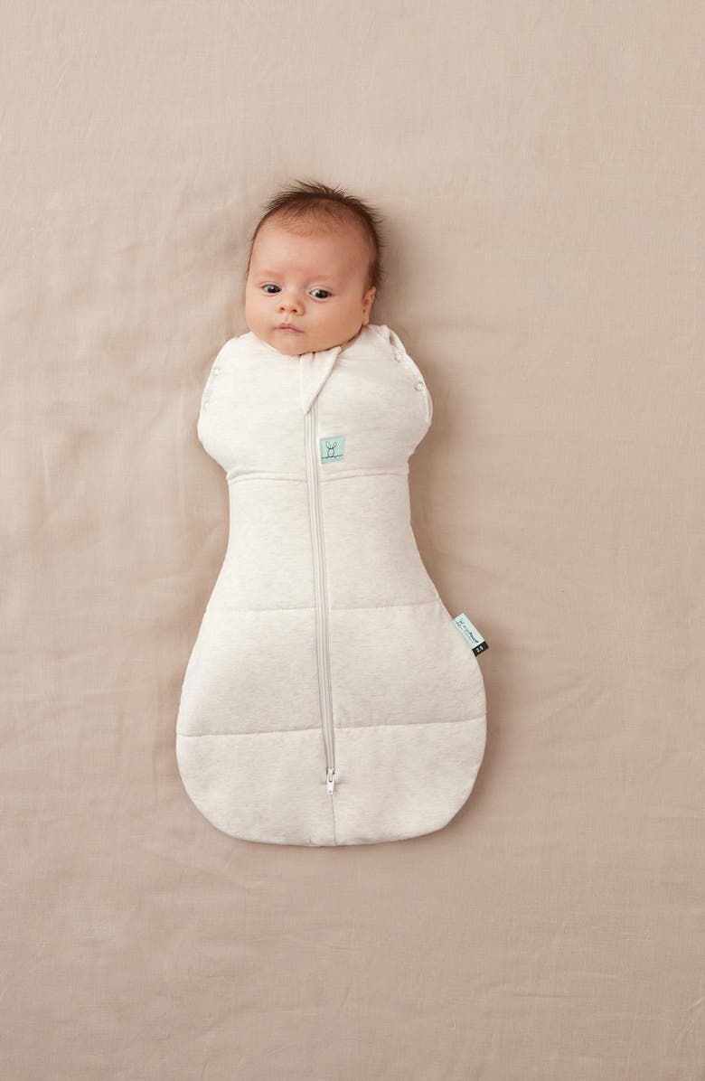 ergoPouch 2.5 TOG Cocoon Stretch Organic Cotton Convertible Swaddle Bag, Alternate, color, Oatmeal Marle