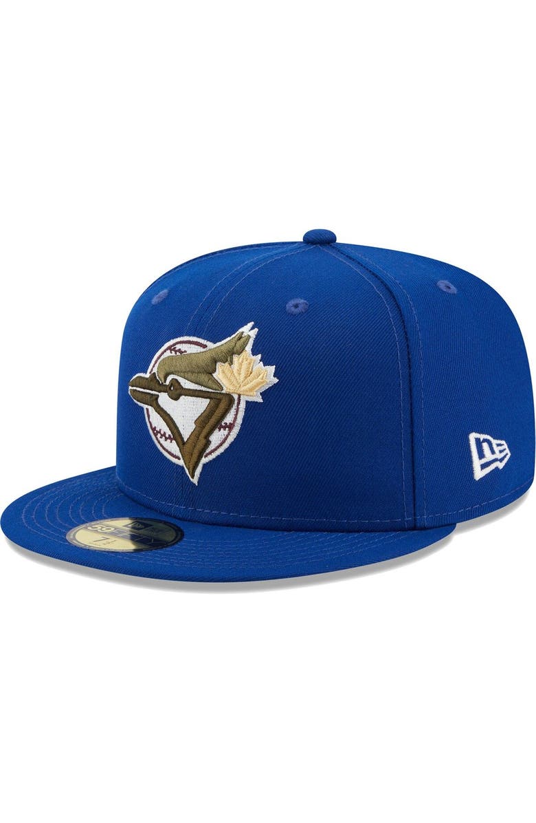 New Era Men's New Era Blue Toronto Blue Jays 10th Anniversary Spring Training Botanical 59FIFTY Fitted Hat, Alternate, color,