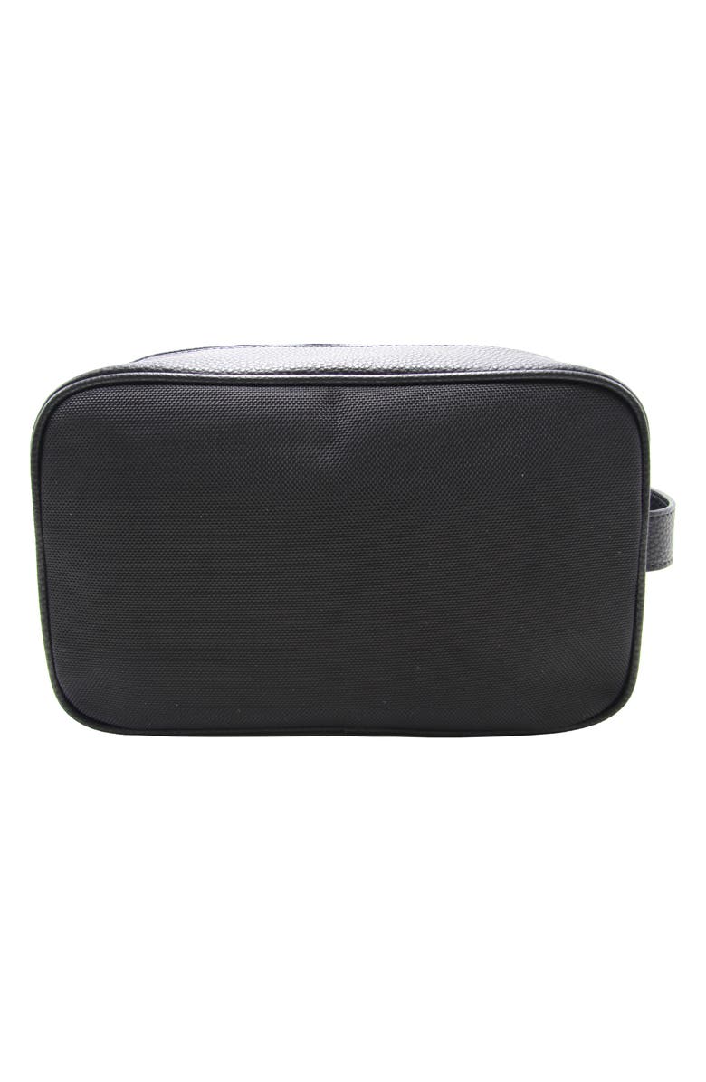 Robert Graham Skipper Faux Leather Dopp Kit, Alternate, color, Black