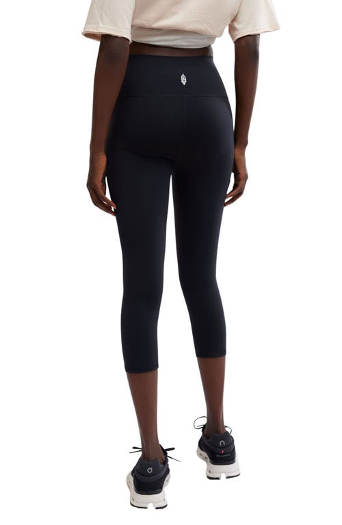 Free People Never Better Capri Leggings In Black