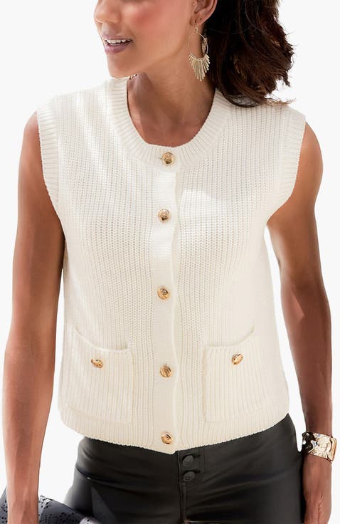 Button Down Sweater Vest