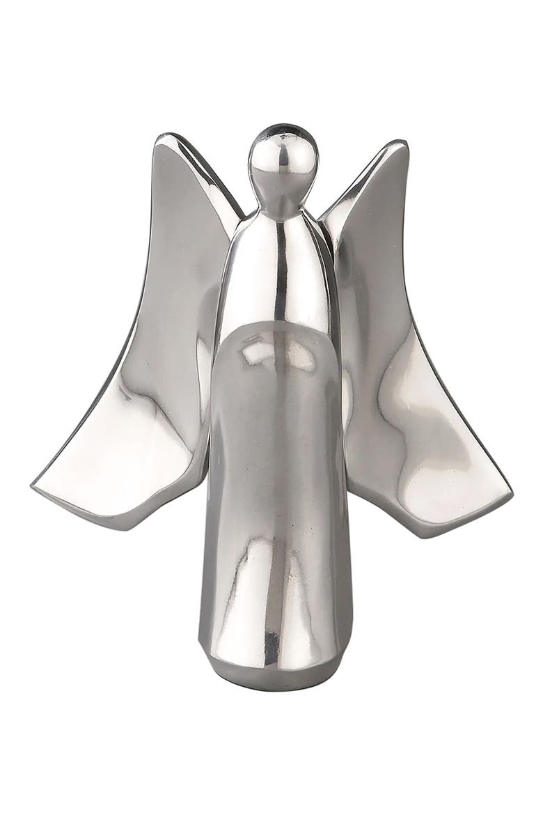 'Nativity' Angel Figurine, Main, color, SILVER
