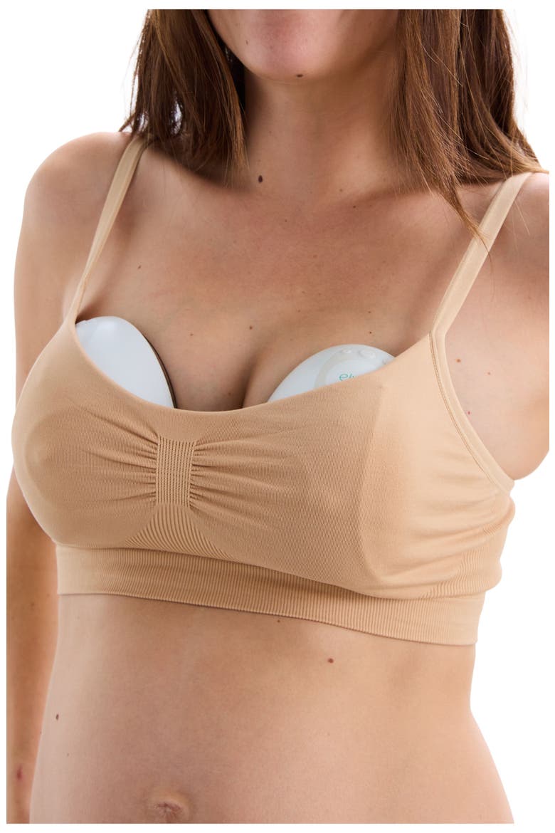 The Hands-Free Pumping Bra, Main, color, Sand