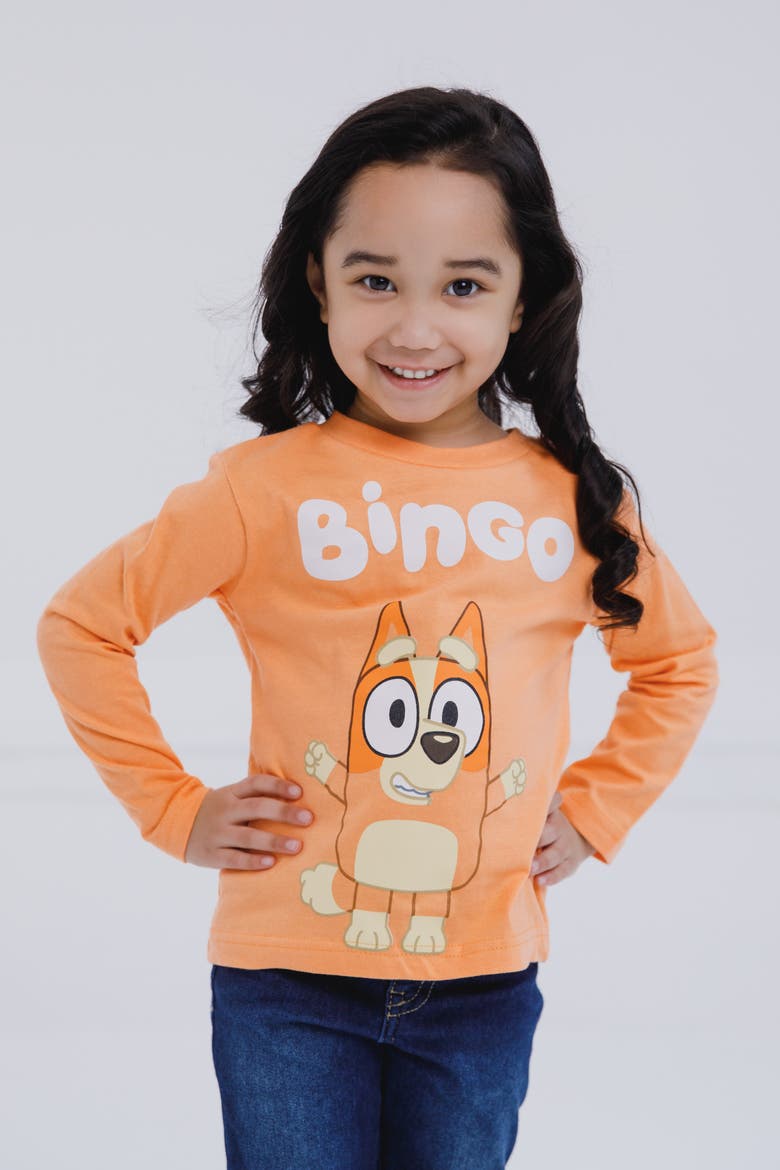 Long Sleeve Tee, Alternate, color, Bingo Bright Orange