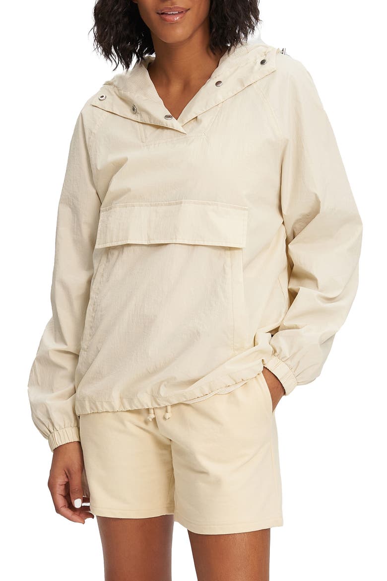 Hooded Pullover Windbreaker, Main, color, OYSTER