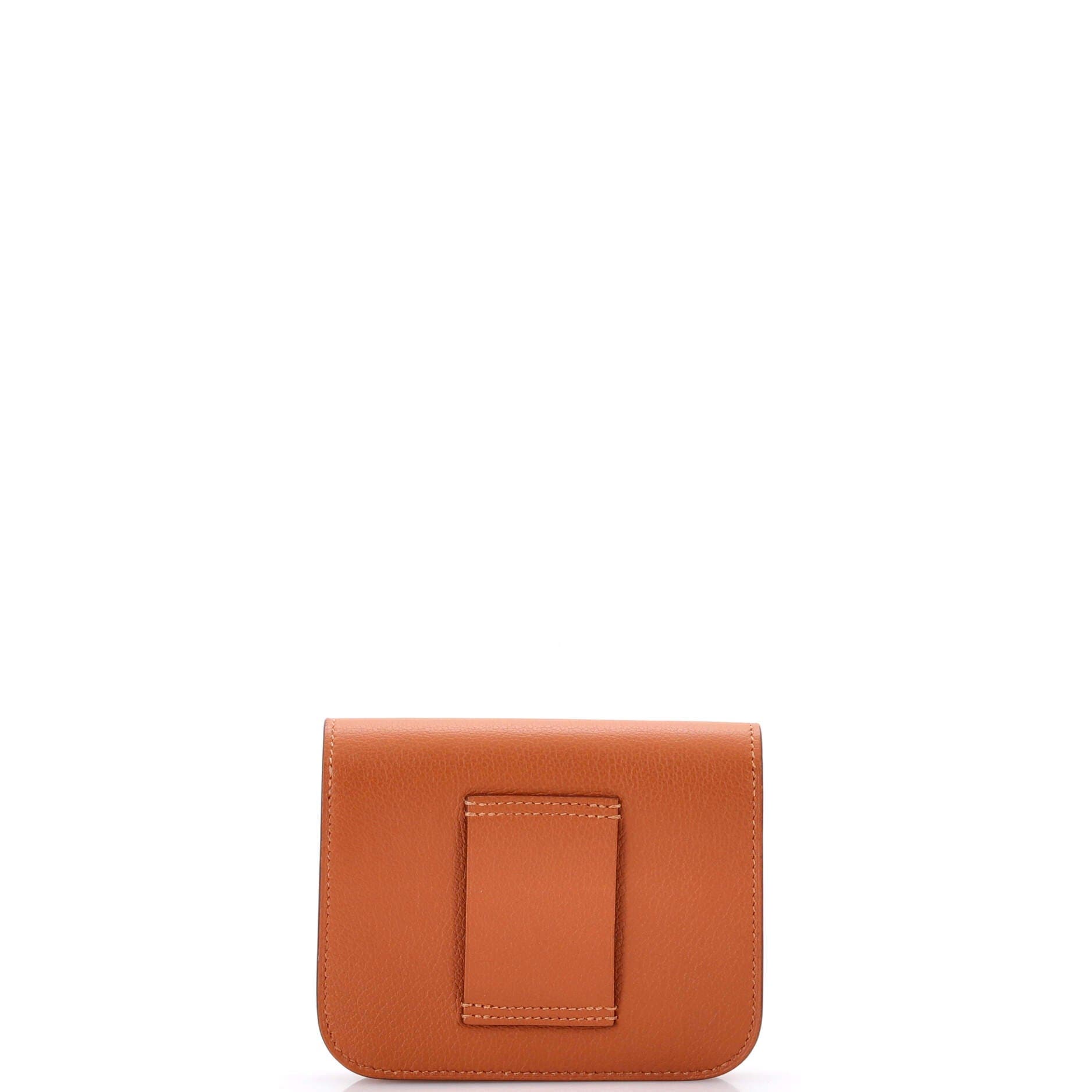 Pre-Owned Hermes Constance Slim Wallet Evercolor, Alternate, color, Quebracho