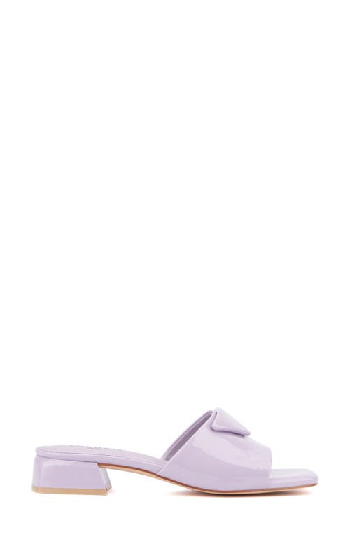 Torgeis Polyanna Block Heel Slide Sandal In Lilac