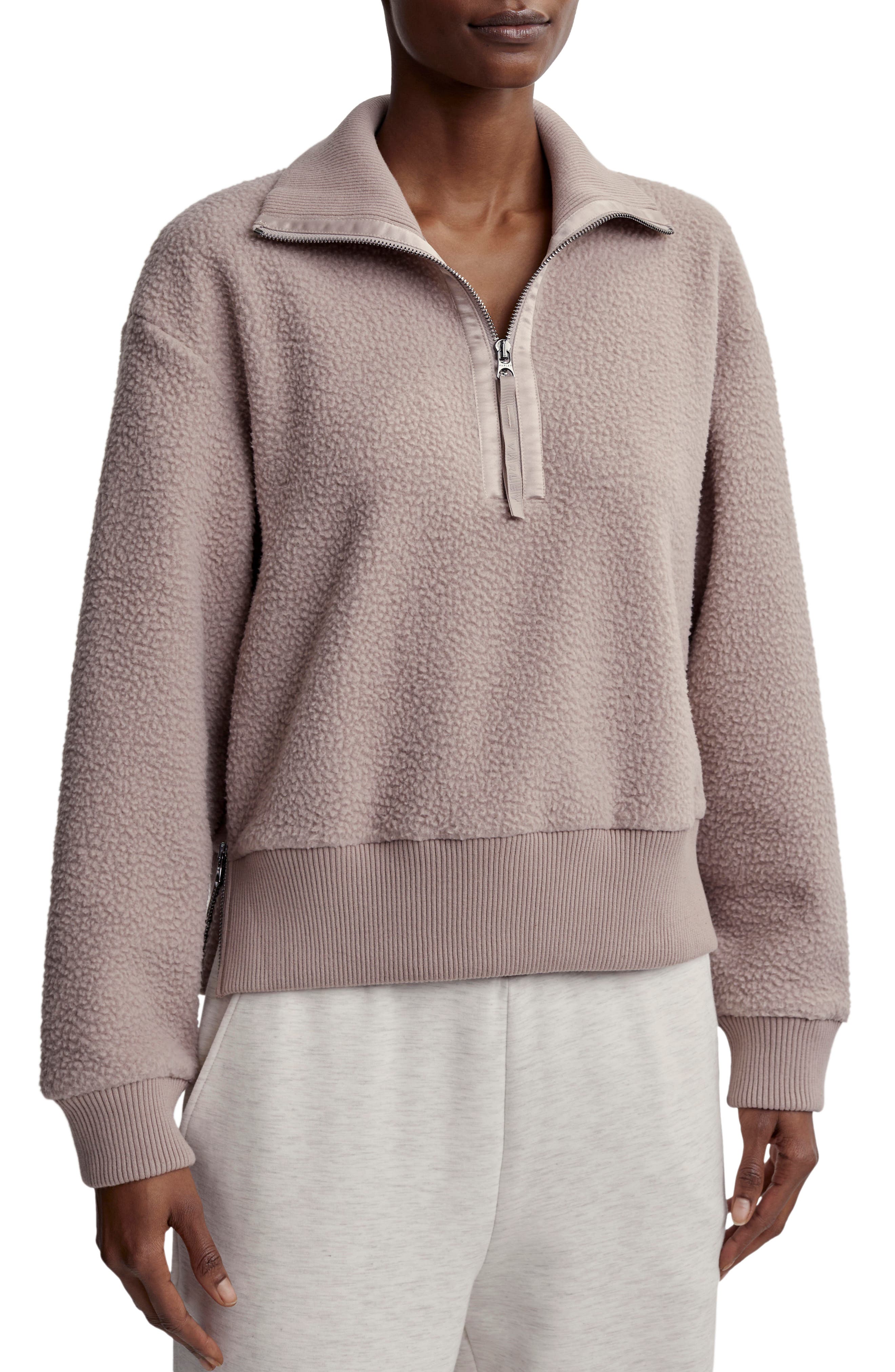Varley Roselle Recycled Polyester Fleece Half Zip Pullover