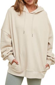 WISHLIST Oversize French Terry Pullover Hoodie
