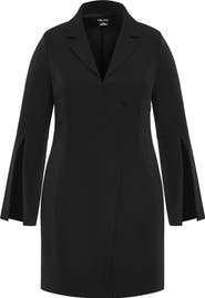 City Chic Ryleigh Long Sleeve Coat Dress