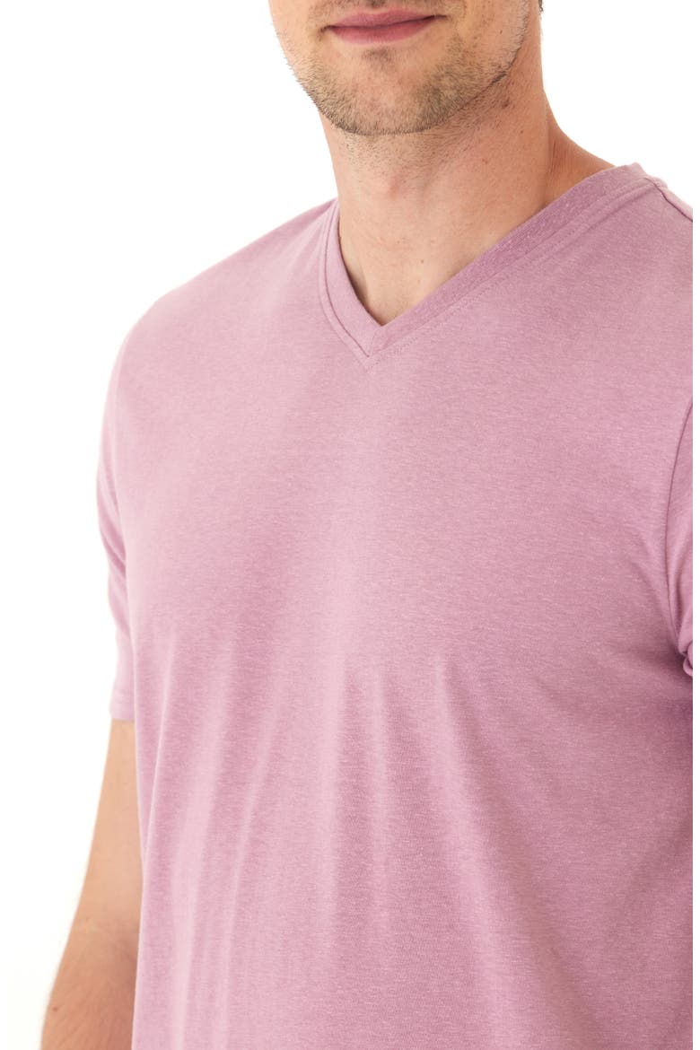 V-Neck Slub T-Shirt, Alternate, color, CHERRY BLOSSOM