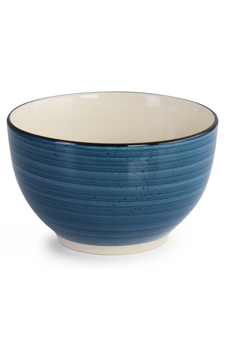 Elama Gia 24 Piece Round Stoneware Dinnerware Set, Alternate, color, White