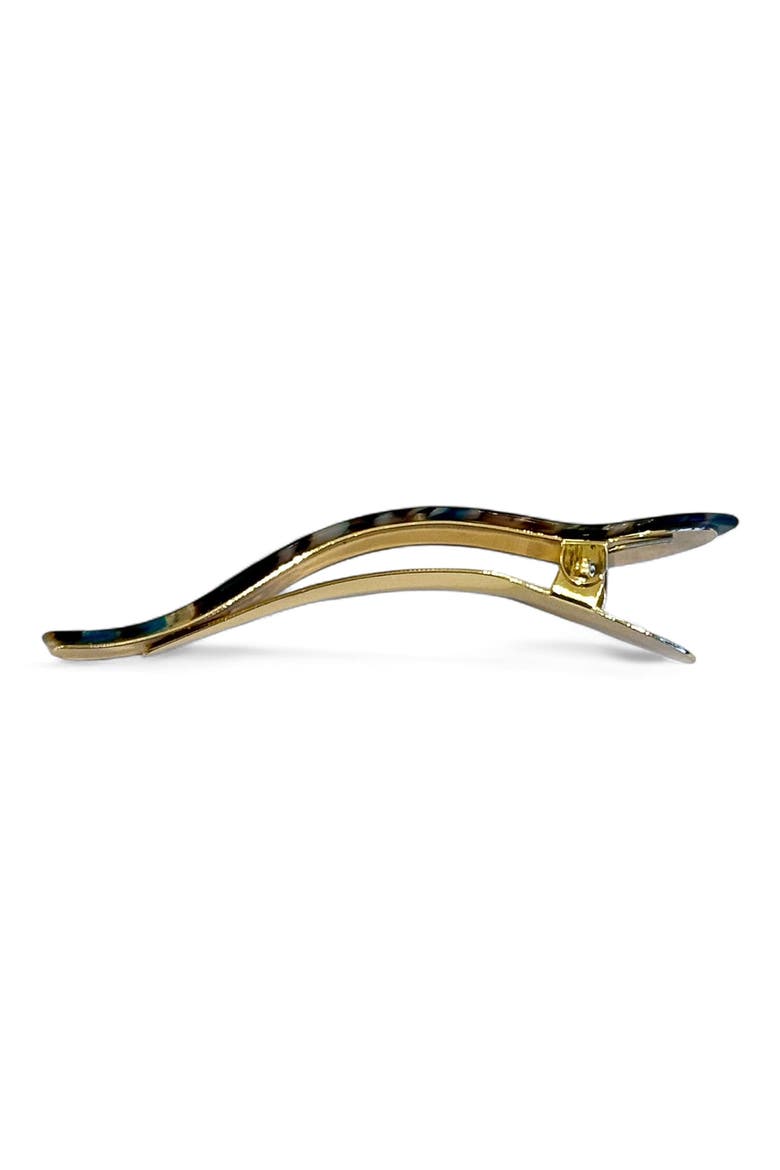 Star Clip, Alternate, color, AQUA BROWN