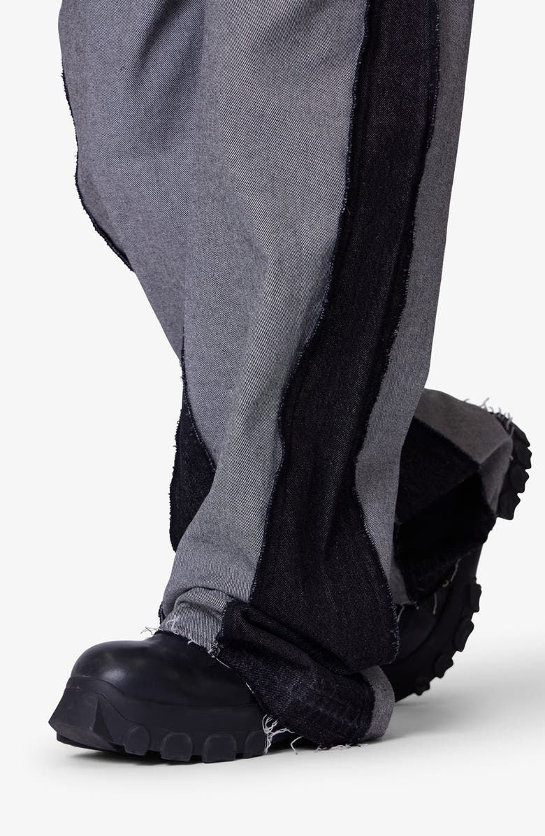 mnml Inside Out Slip Off Baggy Jeans, Alternate, color, Washed Black