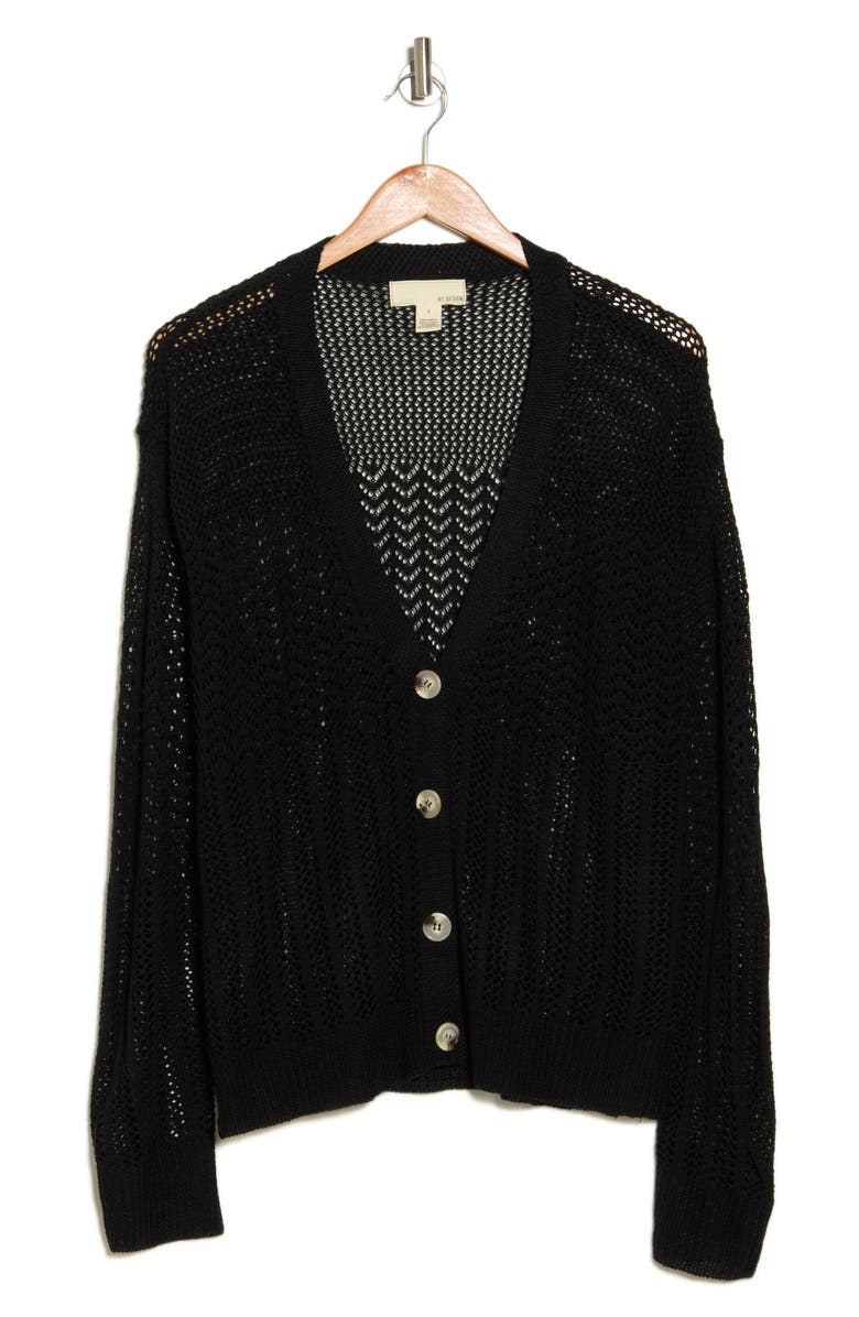 BY DESIGN Samoa Pointelle Cardigan, Alternate, color,