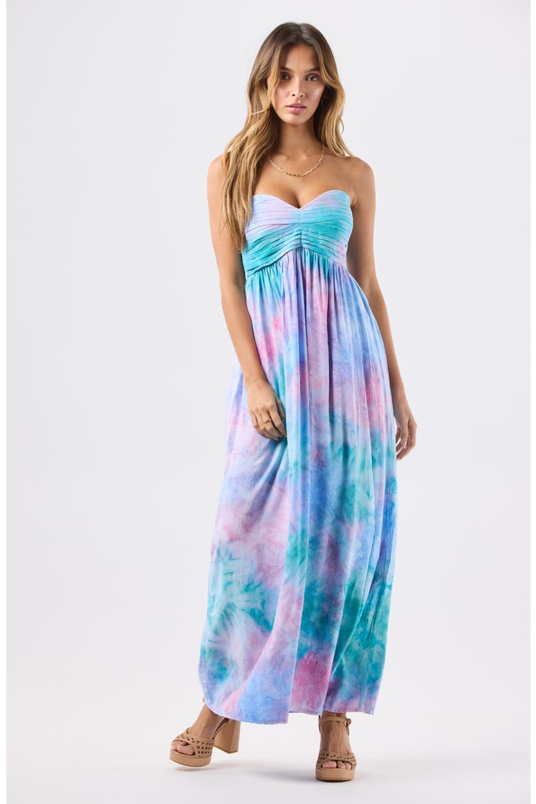 Shawna Strapless Maxi Dress, Alternate, color, MARBLED CRYSTAL