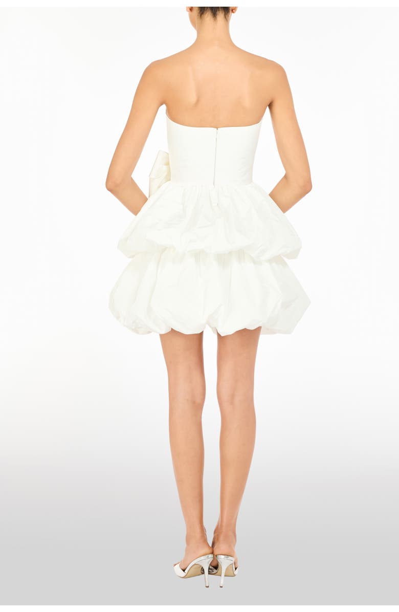 Jenny Packham Elaine Bow Tiered Mini Dress, Alternate, color, Ivory